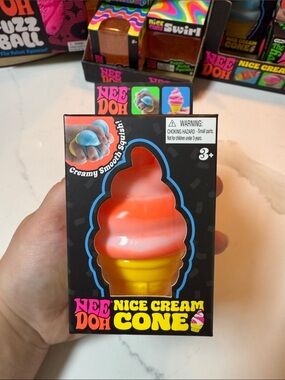 NeeDoh Nice Cream Cone Squishy - Orange